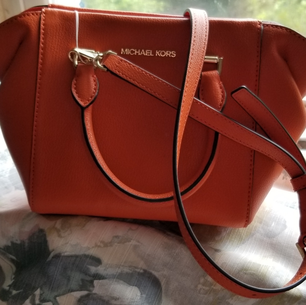 Michael Kors tangerine handbag